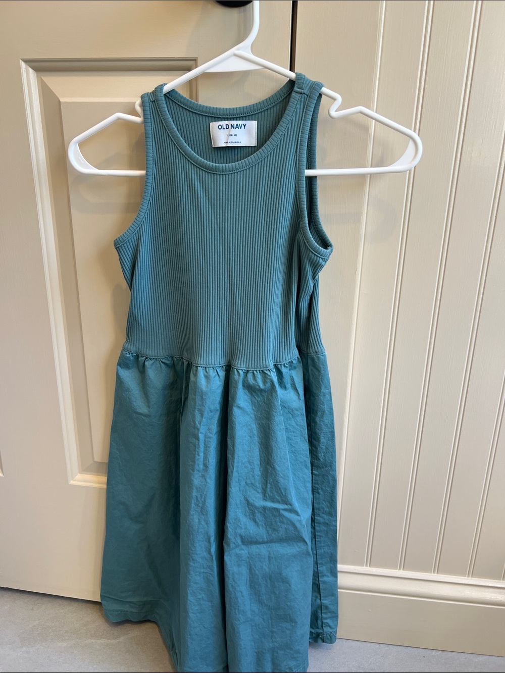 Old Navy Teal Ribbed Tank Dress for Girls